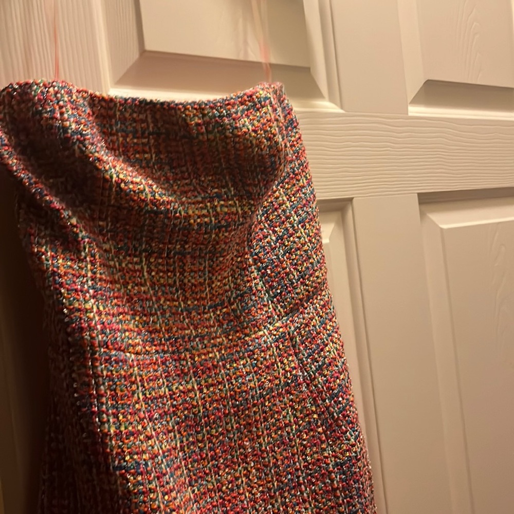 Strapless Multicolor Tweed New Dress